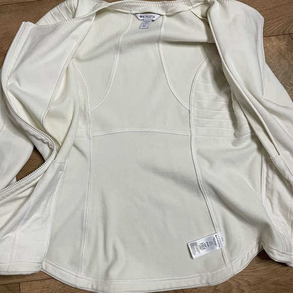 ATHLETA Moto Jacket in Magnolia Off- White, Size Small - Picture 13 of 16